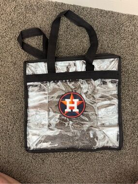 Houston Astros Clear Tote Bag with Black Trim